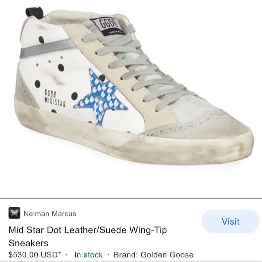 Size 39 polka dot golden goose mid star